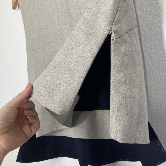 3.1 Phillip Lim Top Womens 4 Gray Peplum Sleeveless Modern Blouse Asymmetrical - Picture 13 of 16